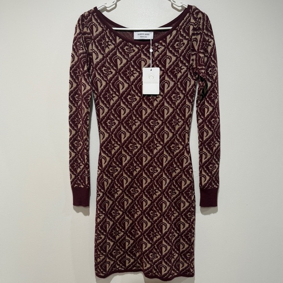 New Marine Serre Moon Diamond Jacquard Mini Dress Small S Celestial Fall Iconic - Picture 4 of 12